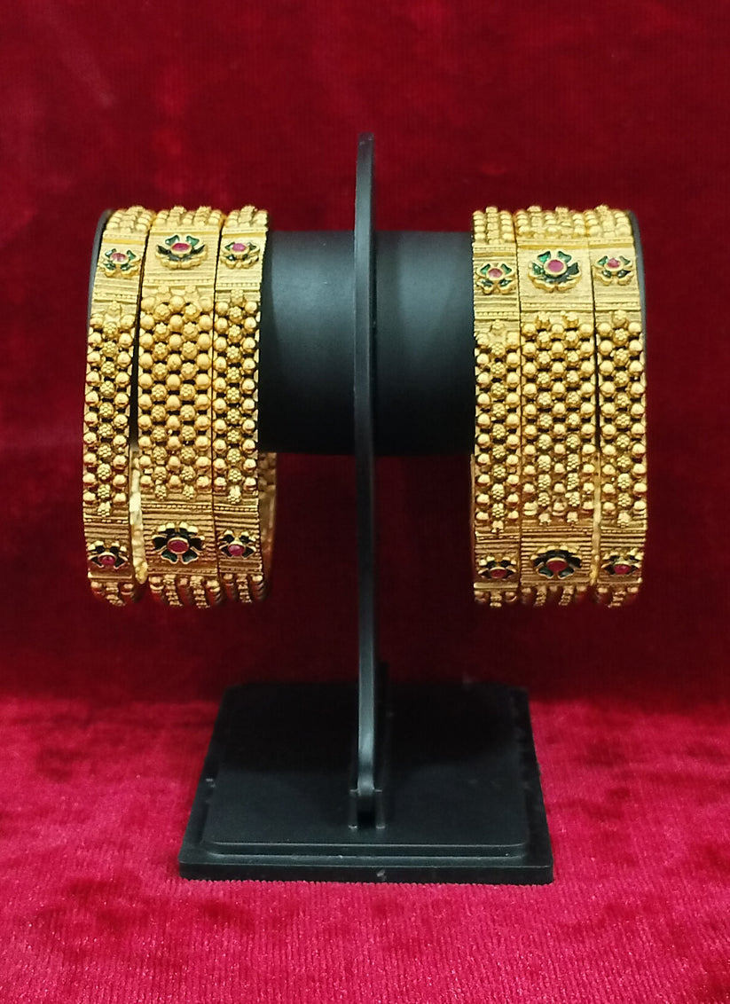 Gold Plated 3 Bangles Set