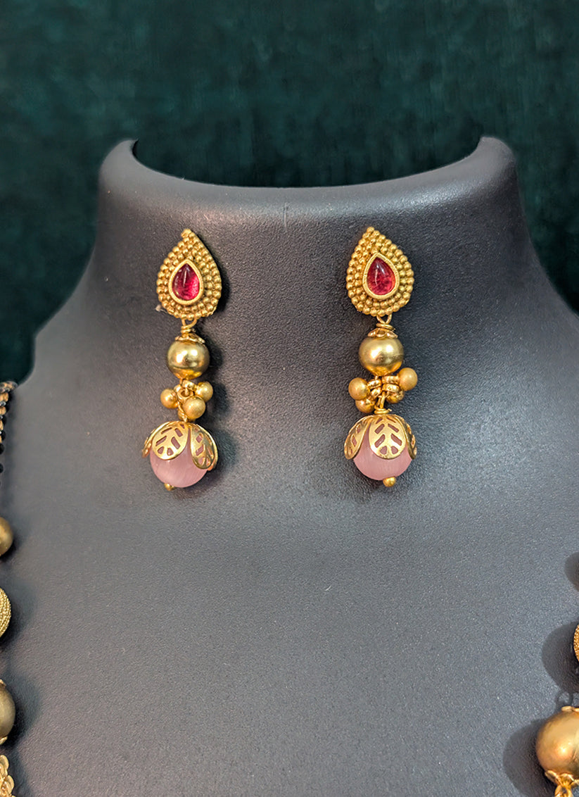 Elegant Gold Plated 3 String Nacklace Set