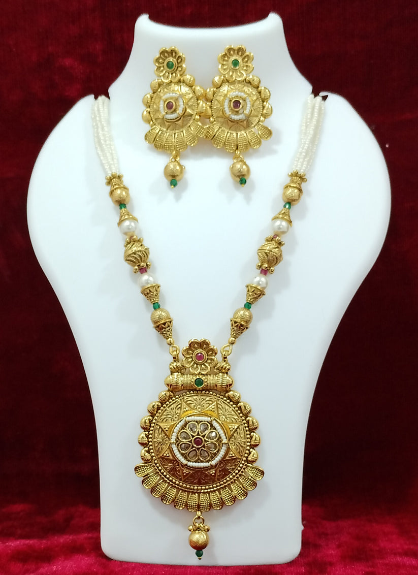 Gold Plated Heavy Choker Necklace Set