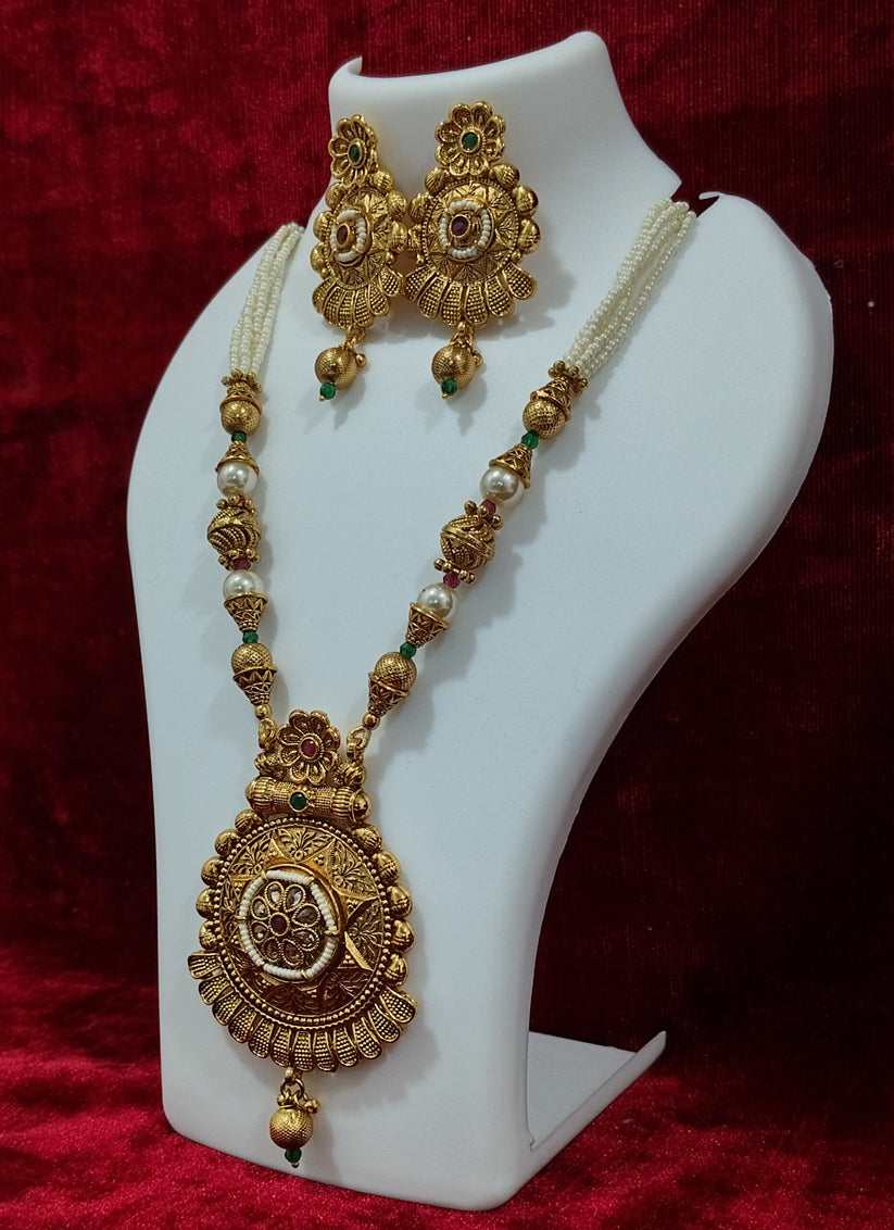 Gold Plated Heavy Choker Necklace Set