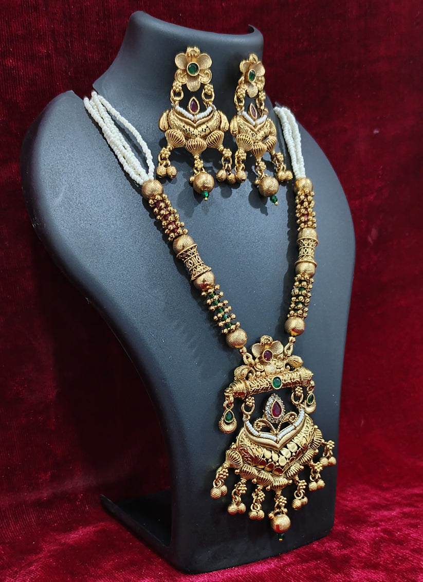 Gold Plated Heavy Choker Necklace Set