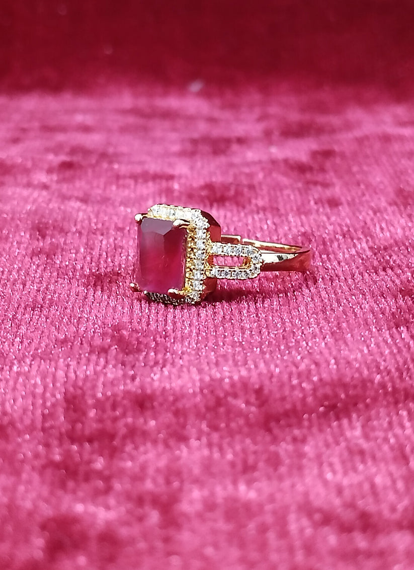 Red Diamond Ring For Women