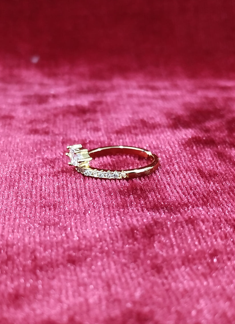 Golden Diamond Ring For Women