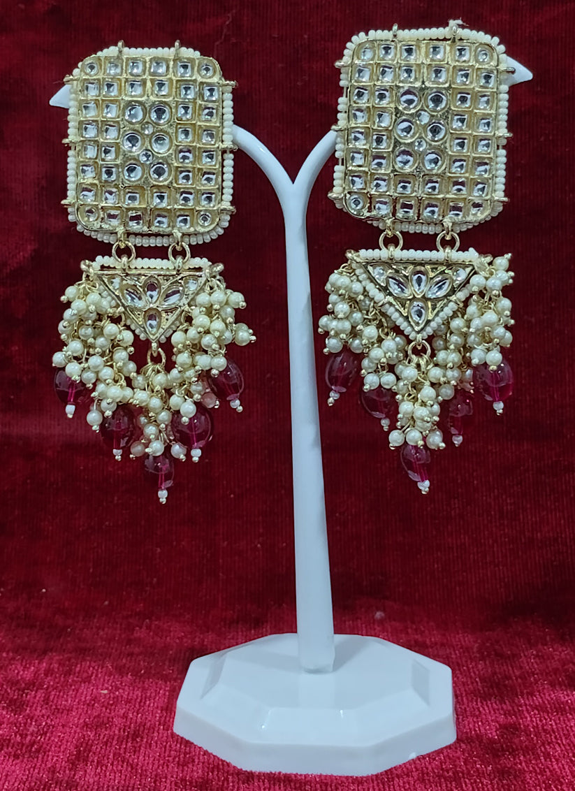 Heavy Kundan Earrings Set