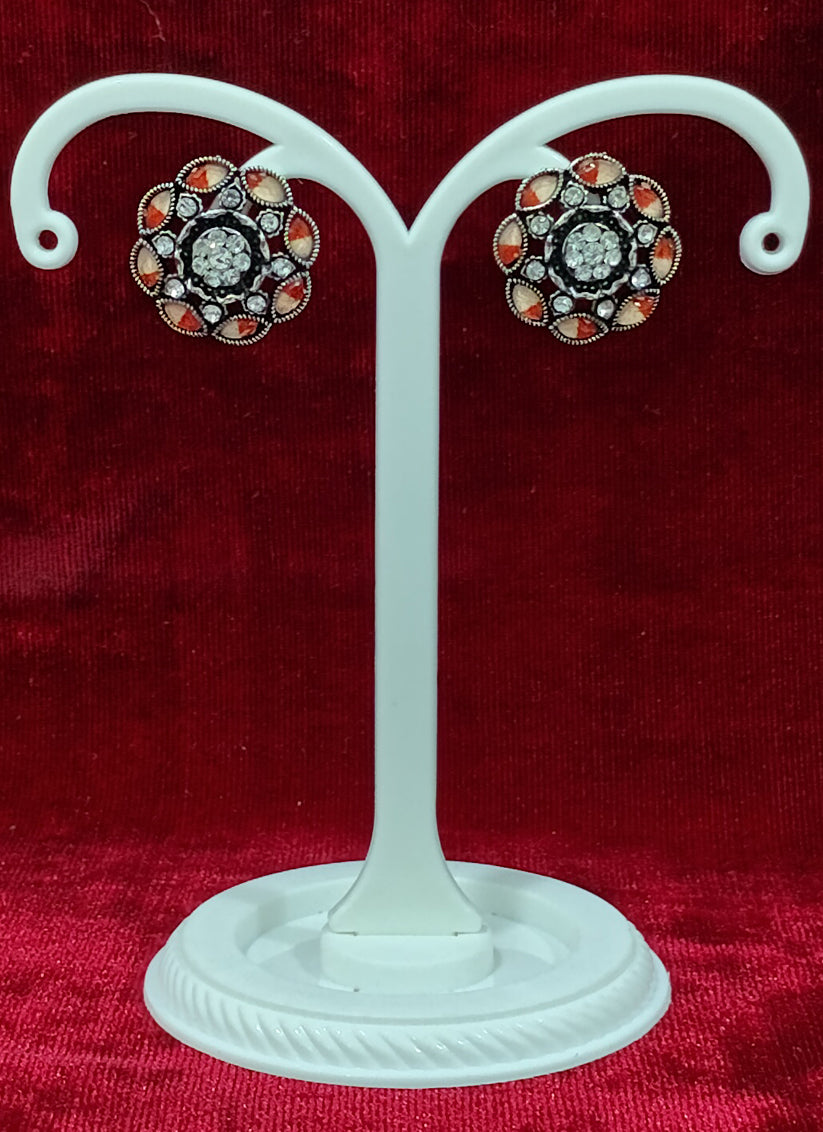 Multi Color Color American Diamond Earrings