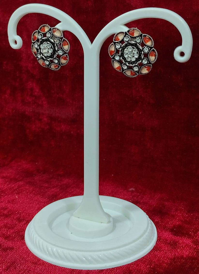 Multi Color Color American Diamond Earrings