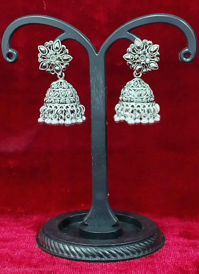 Silver Color American Diamond Earrings