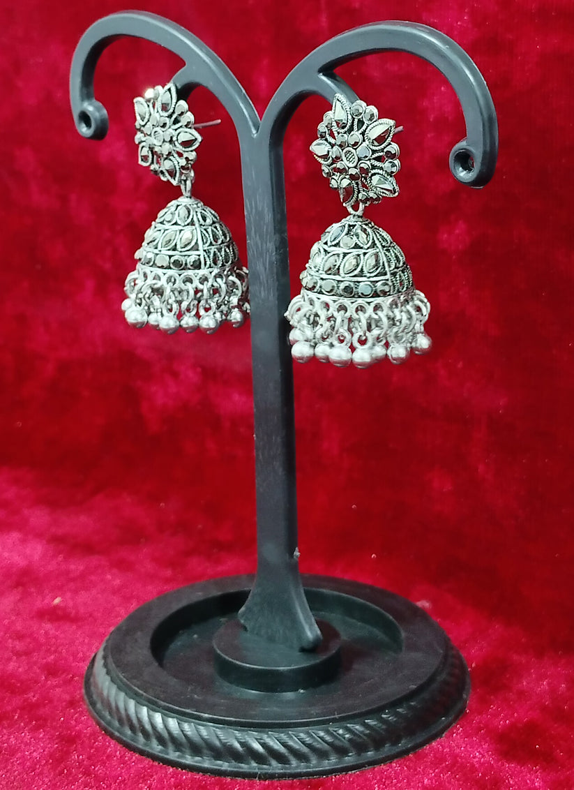 Silver Color American Diamond Earrings