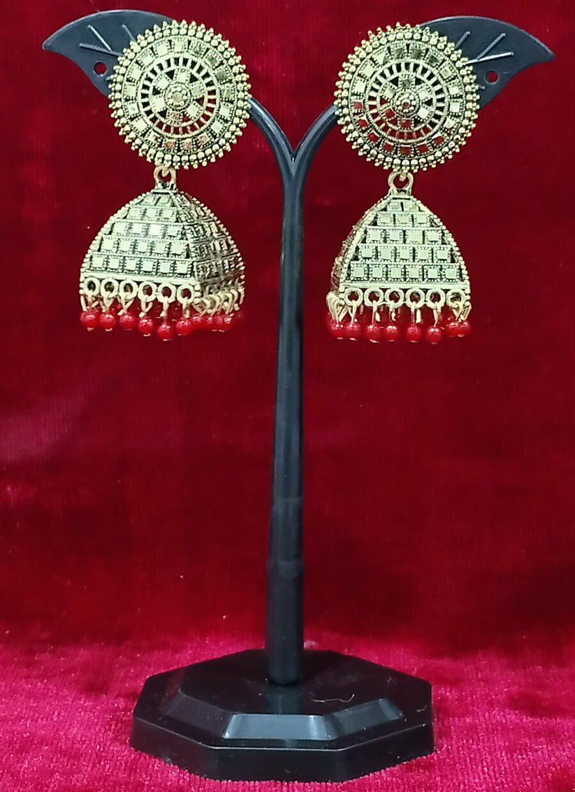 Golden Color Oxidised Earrings