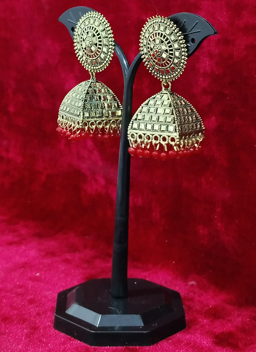 Golden Color Oxidised Earrings