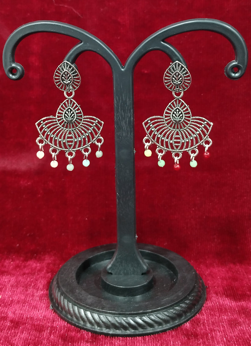 Golden Tone Oxidised Earrings