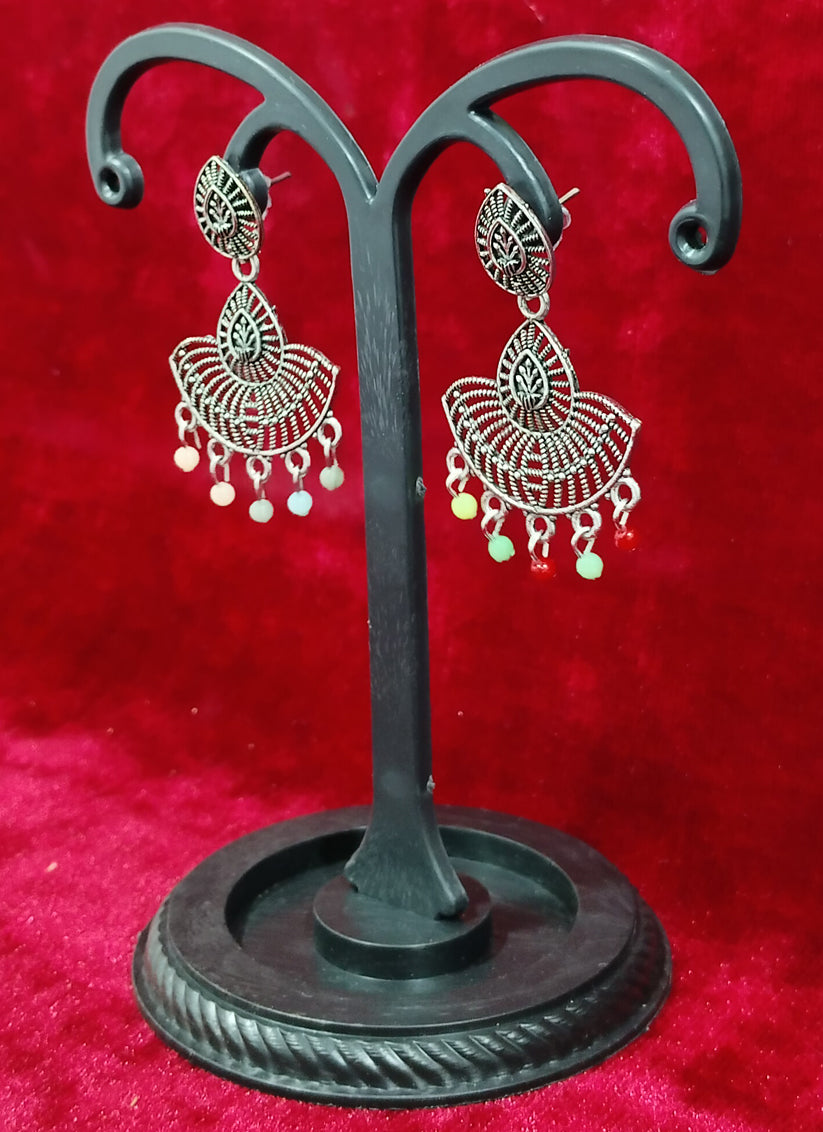 Golden Tone Oxidised Earrings