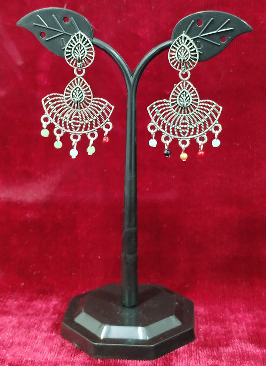 Golden Tone Oxidised Earrings