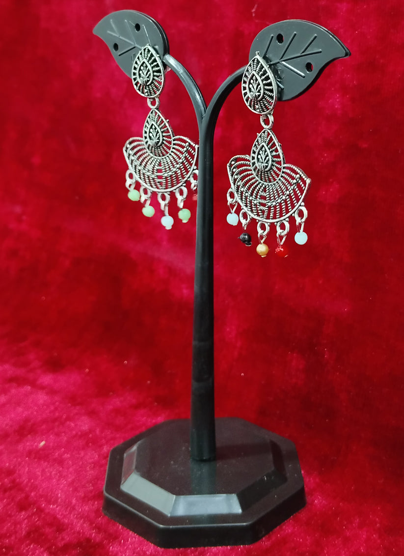 Golden Tone Oxidised Earrings