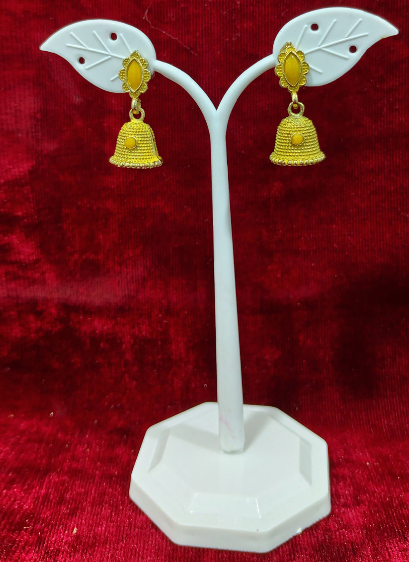 Yellow Gold Tone Small Earrings