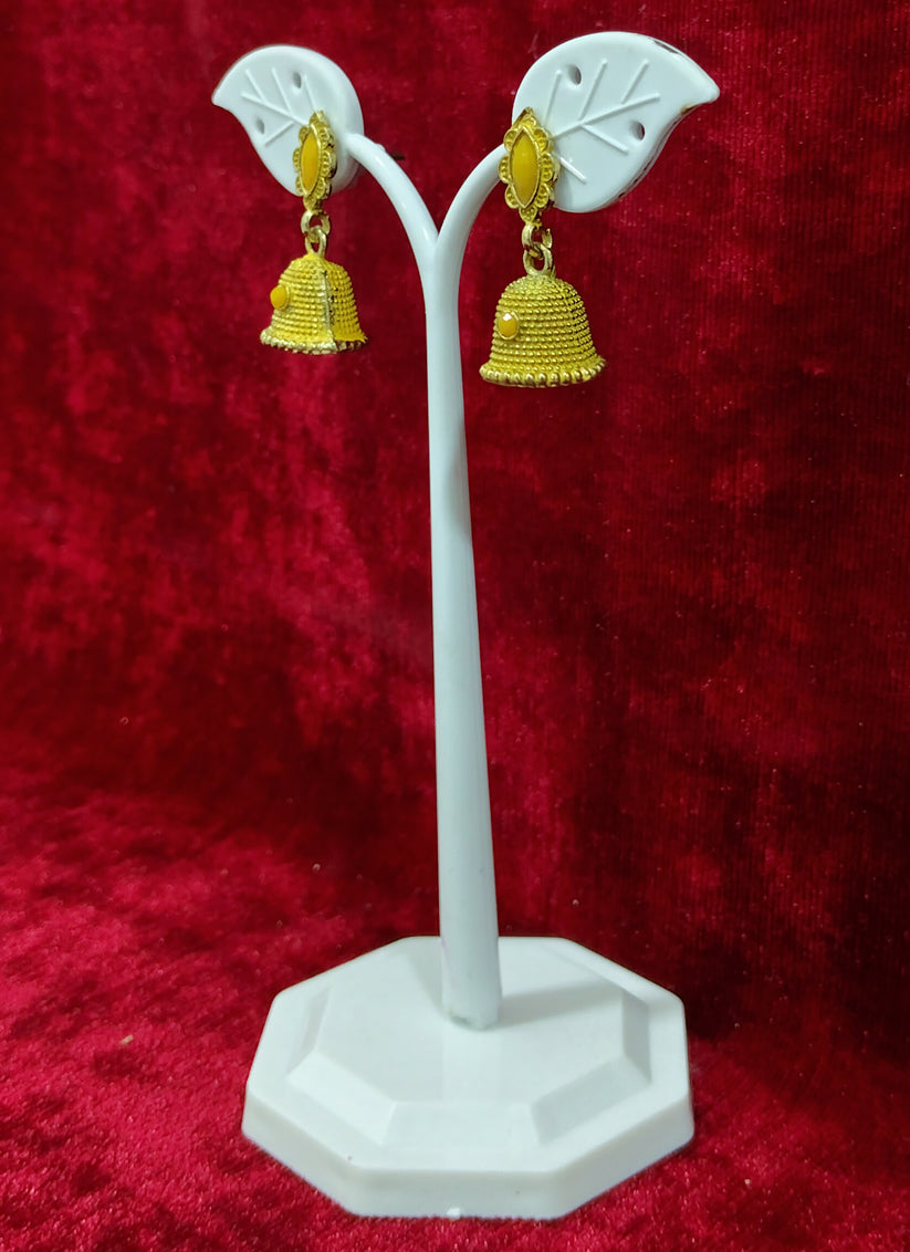 Yellow Gold Tone Small Earrings