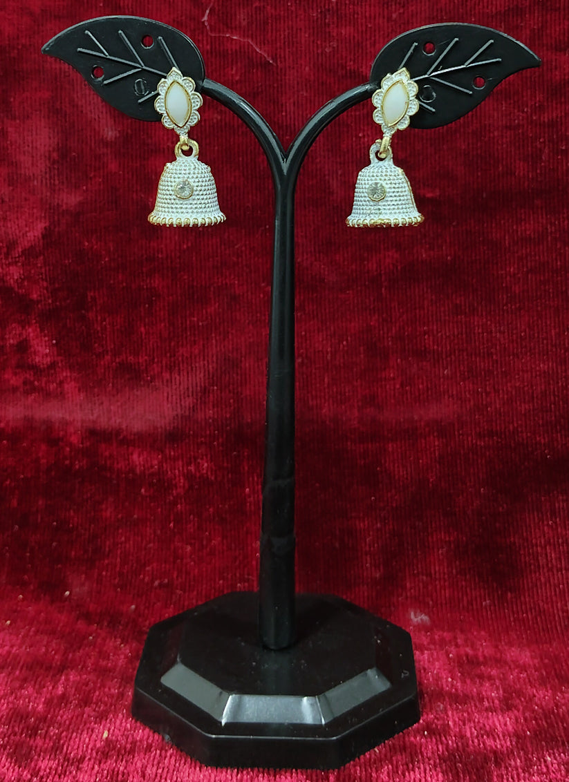 White Small Earrings