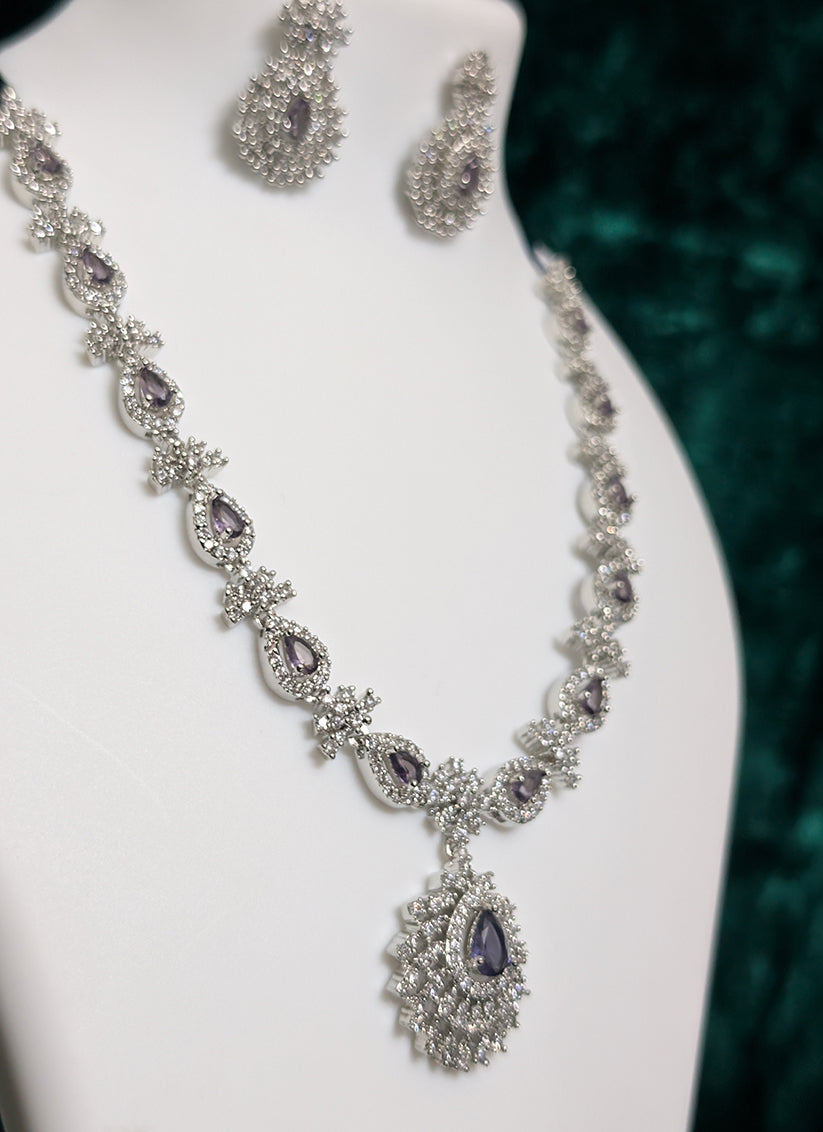 Studded Stone & AD Diamonds Necklace Set