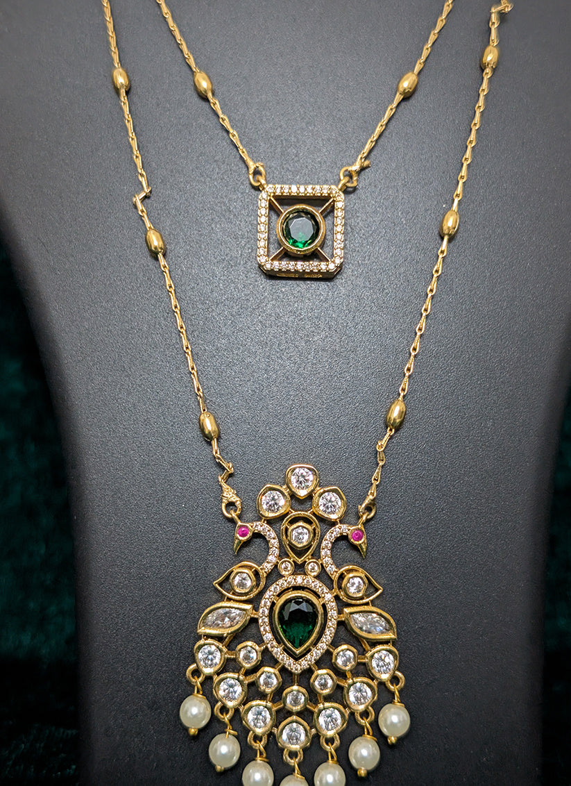 Premium Peacock Head Design Necklace Set