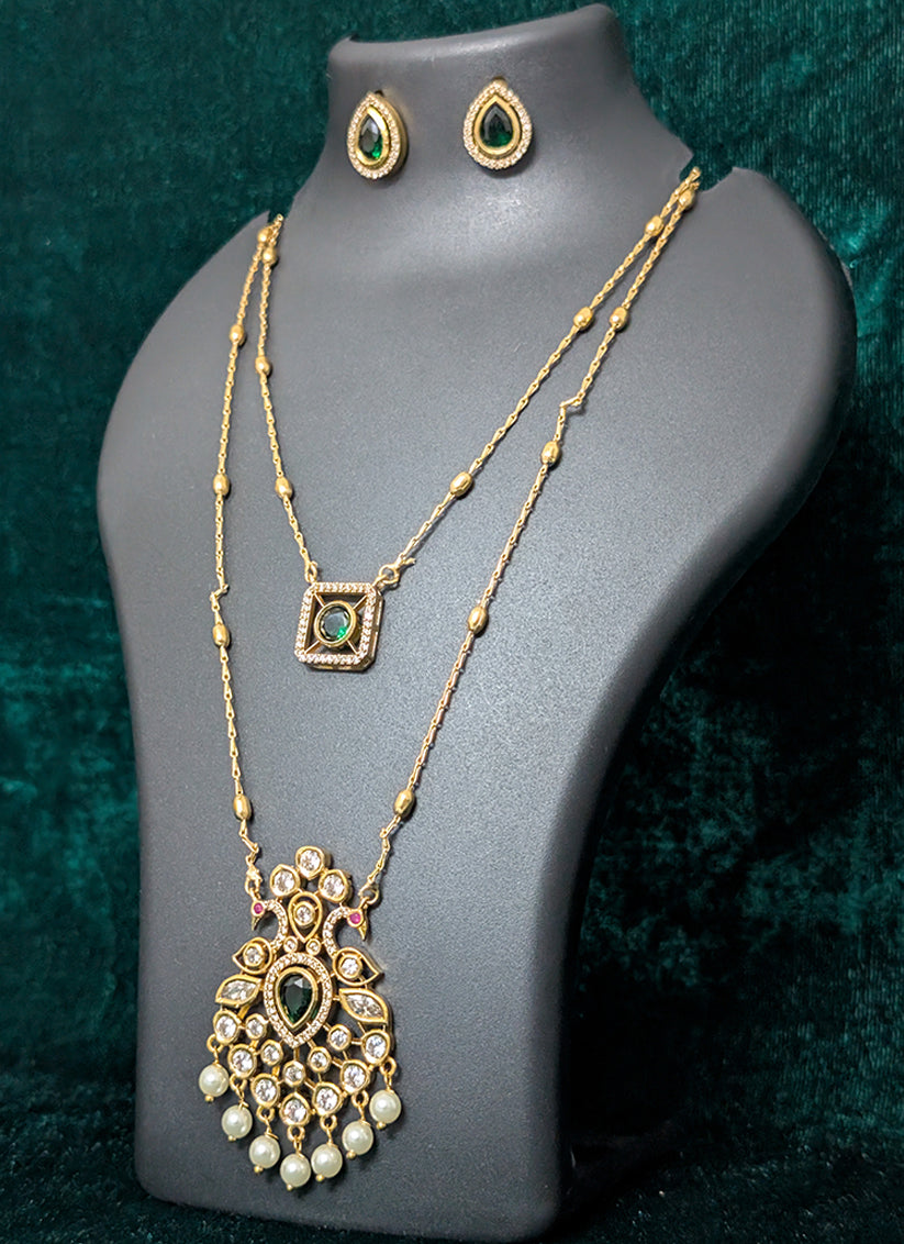 Premium Peacock Head Design Necklace Set