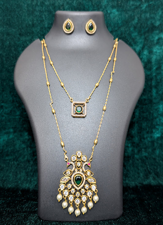 Premium Peacock Head Design Necklace Set