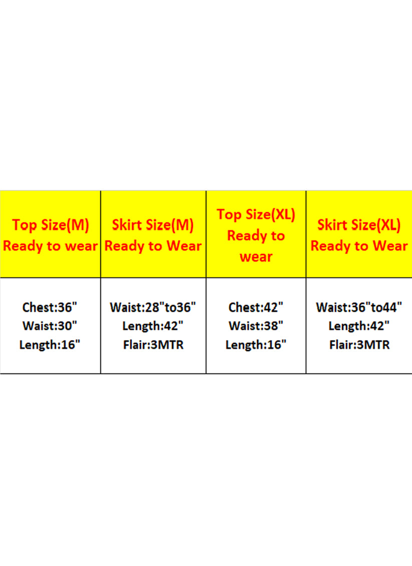 Mint Blue Art Silk Sequined Skirt with Crop Top