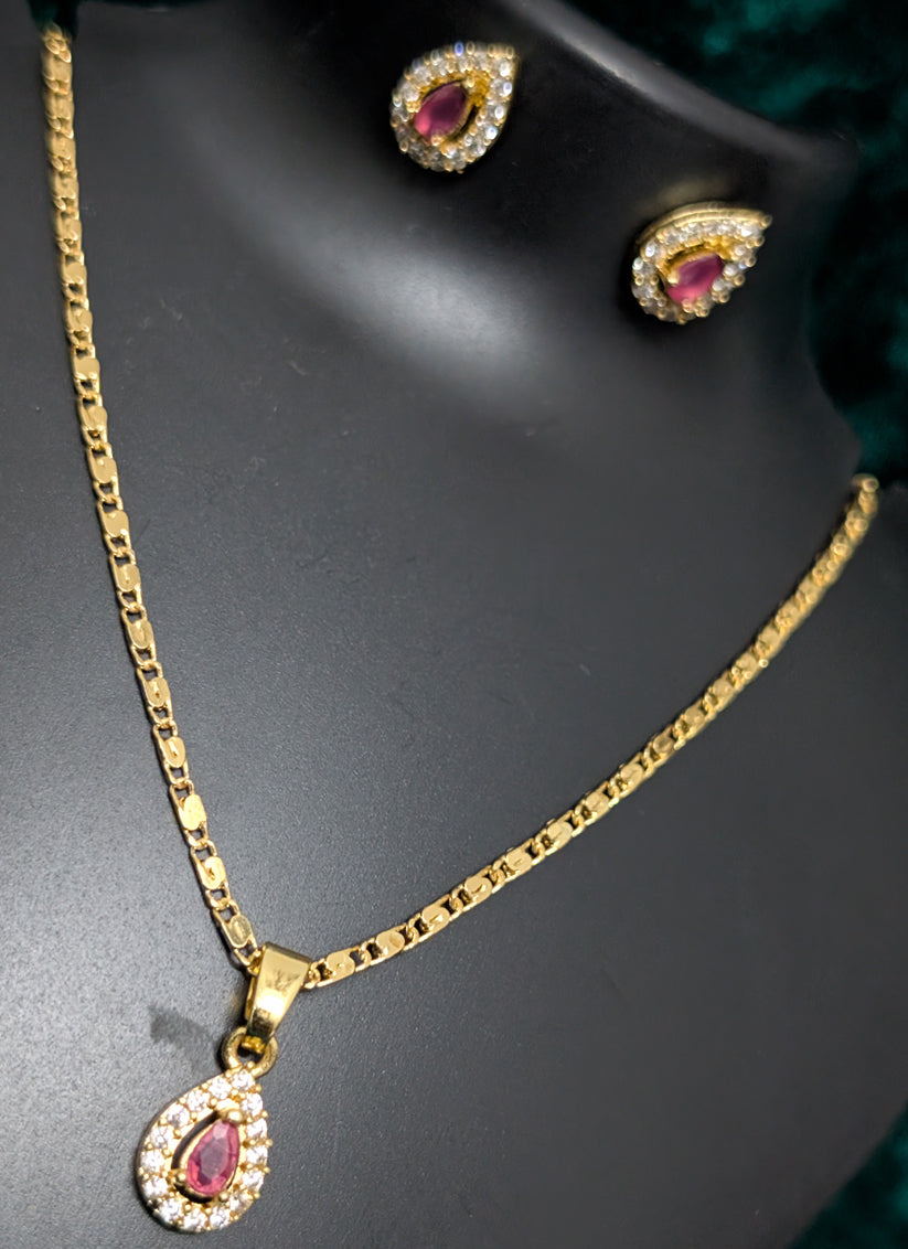 Rose Pink AD Pendant Set