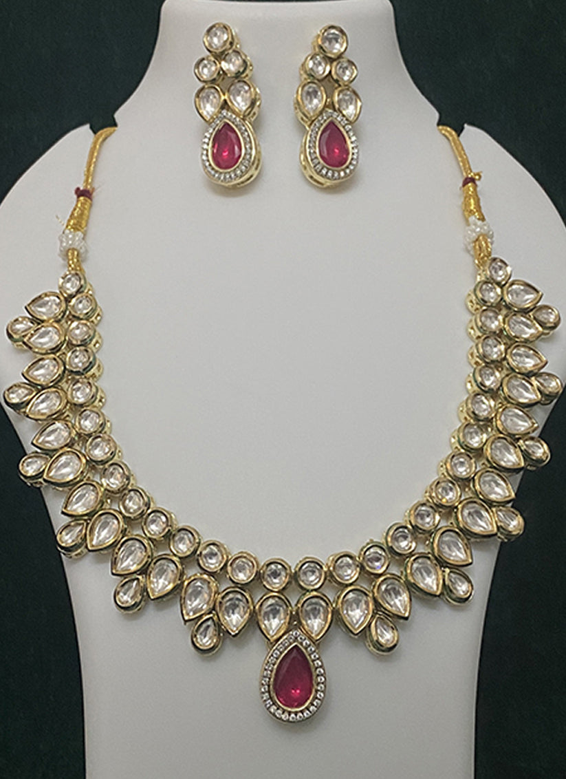 Premium Studded Stone Necklace Set