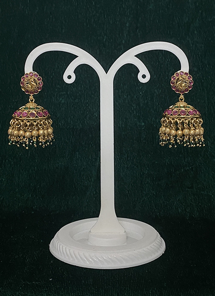 Precious Studded Pearl & Stone Heavy Necklace Set