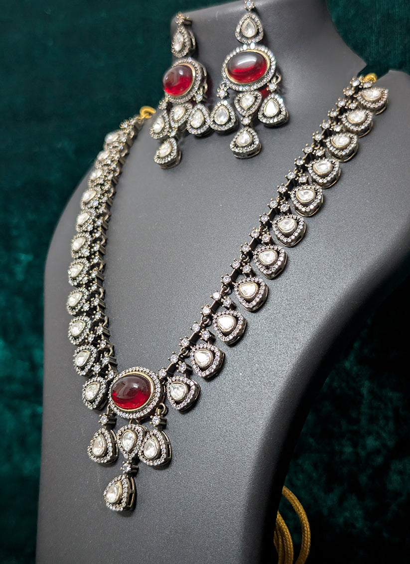Elegant Studded Stone & AD Diamond Necklace set