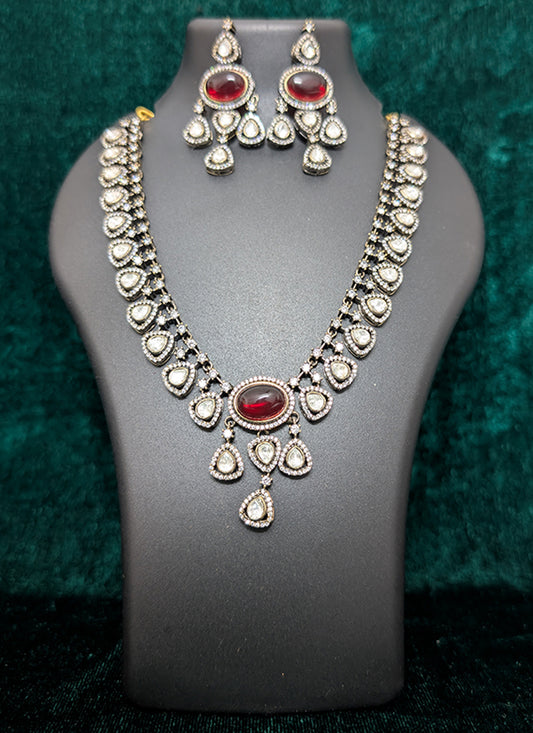 Elegant Studded Stone & AD Diamond Necklace set