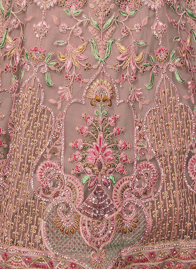 Peach Heavy Designer Lehenga Choli Set