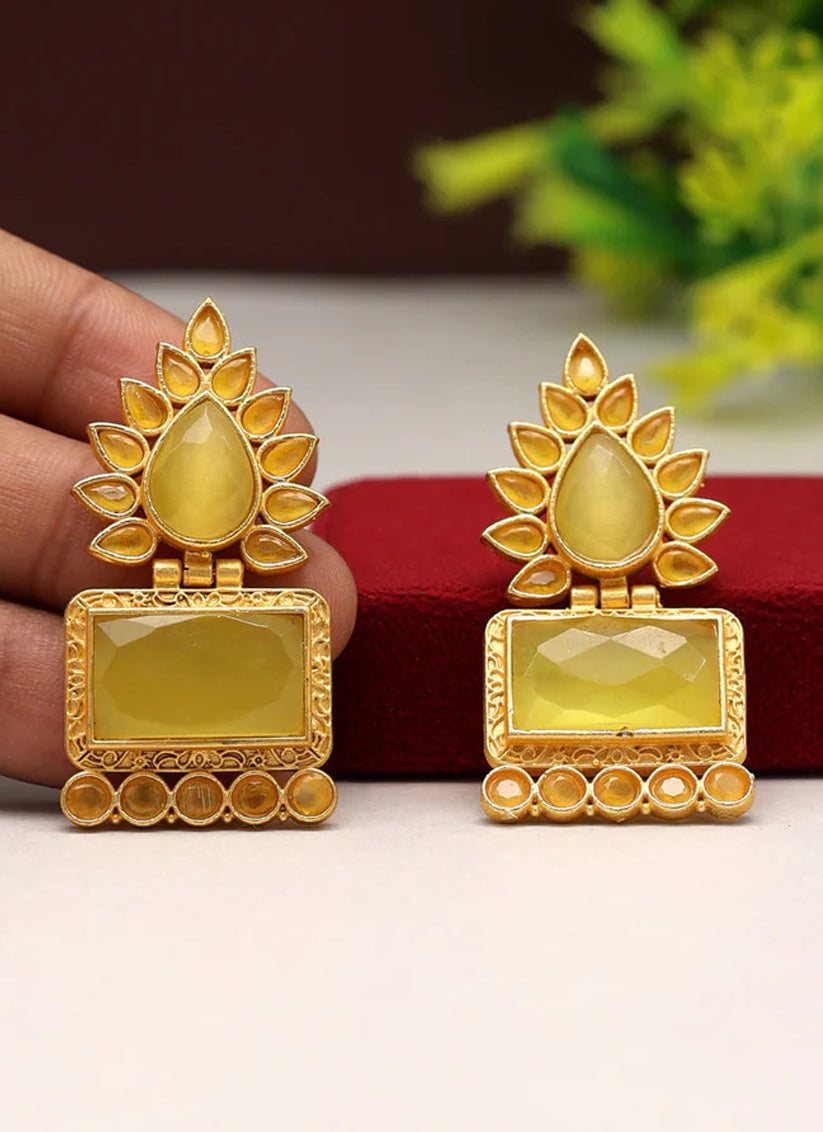 Yellow Amrapali Earrings