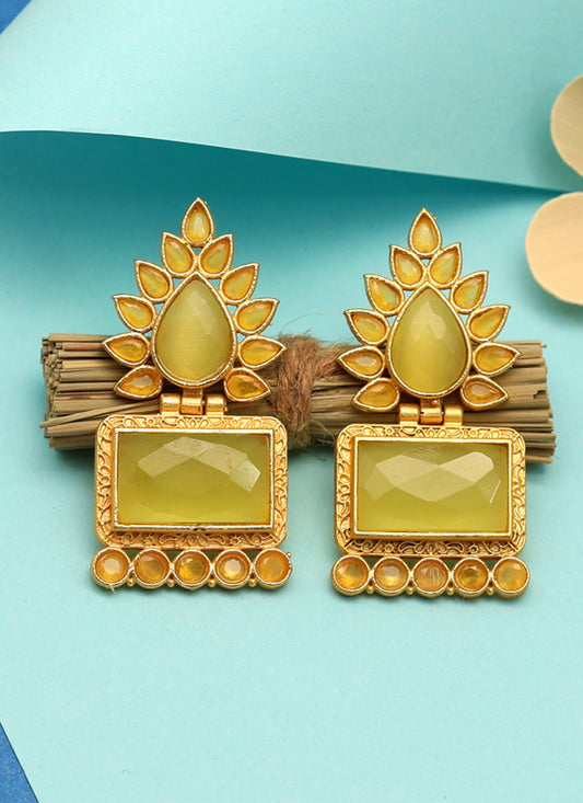 Yellow Amrapali Earrings