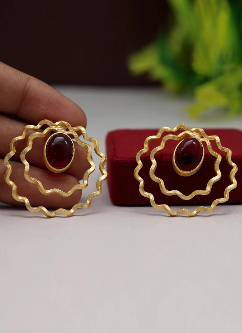 Maroon Amrapali Earrings