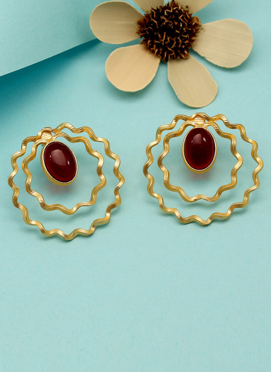 Maroon Amrapali Earrings