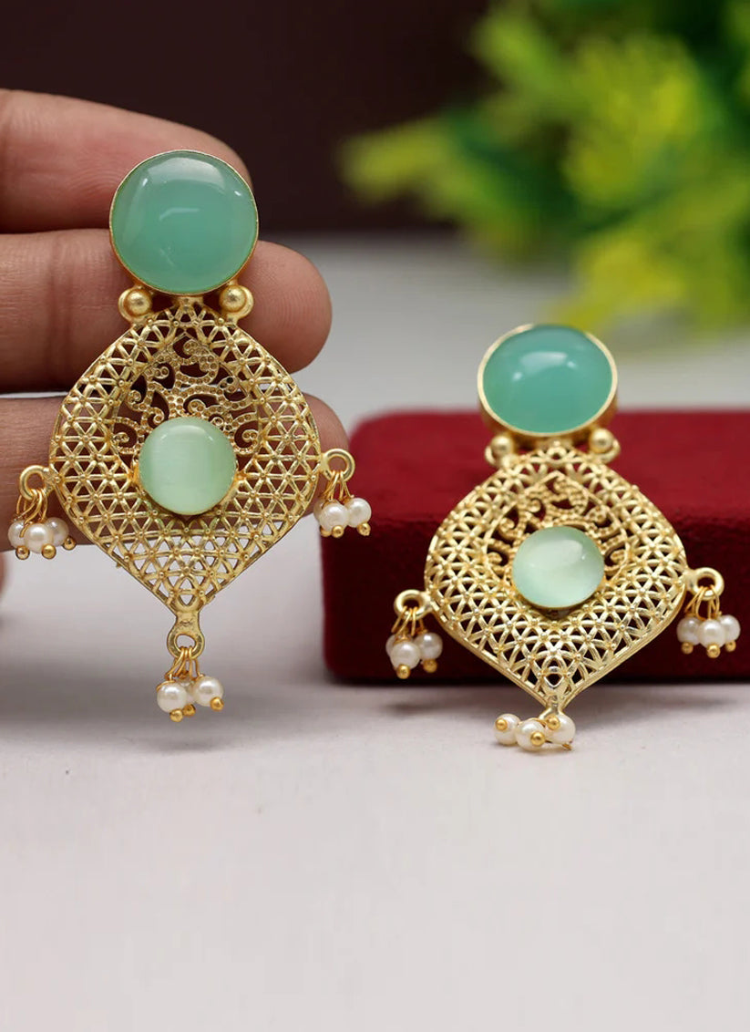 Pista Green Amrapali Earrings
