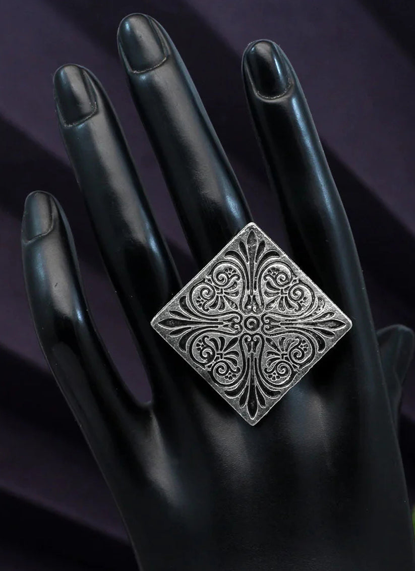 Silver Oxidised Ring