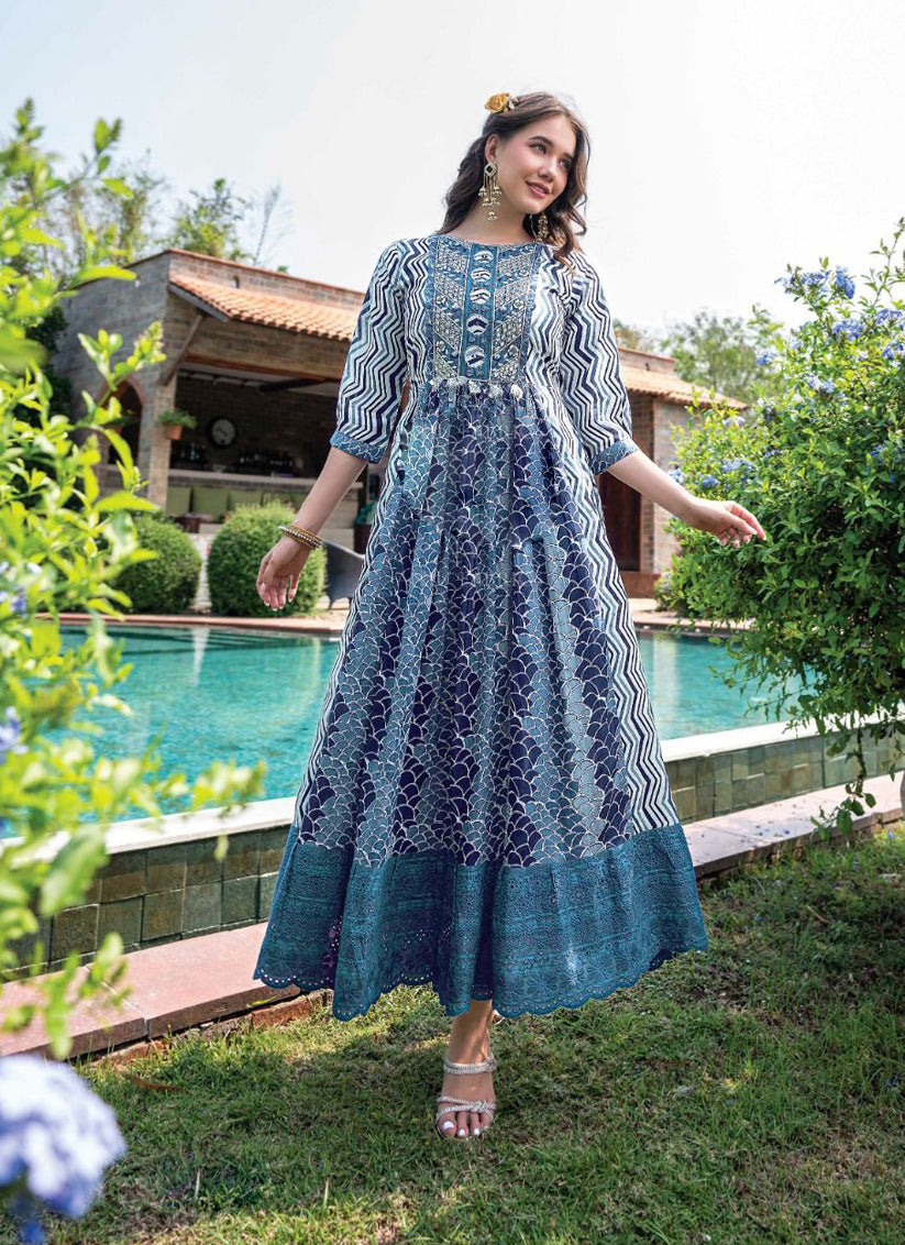 Gown clearance type kurti