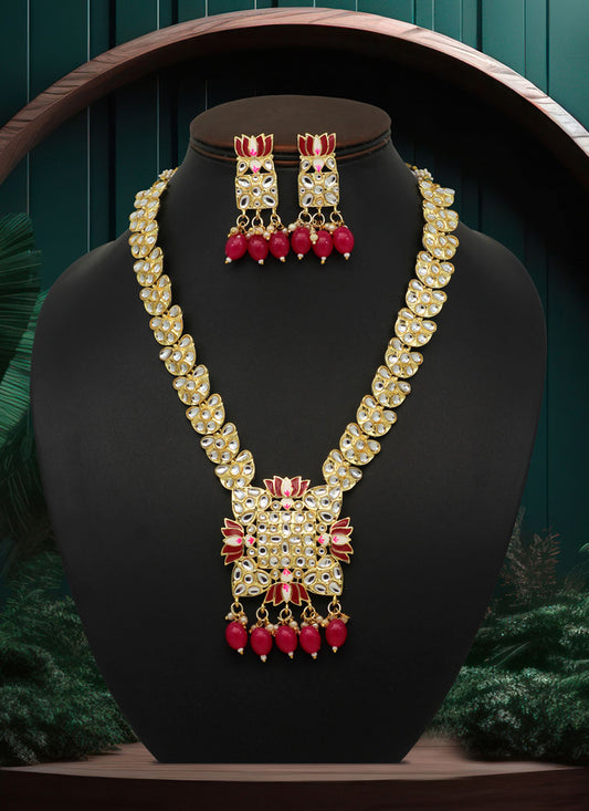 Rani Kundan Meenakari Necklace Set