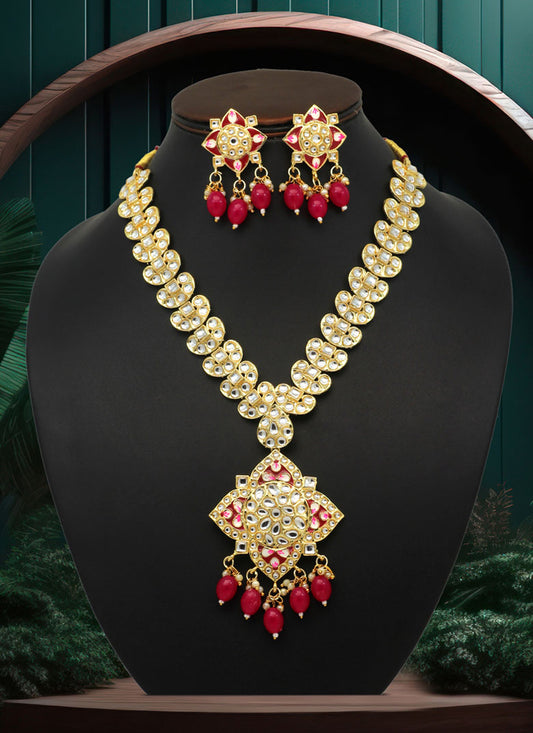 Rani Kundan Meenakari Necklace Set