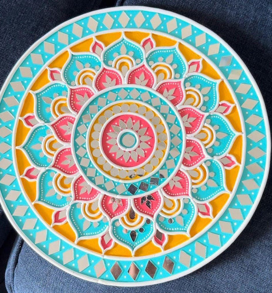 Mandla Handmade Traditional Lippan Art Wall Plate