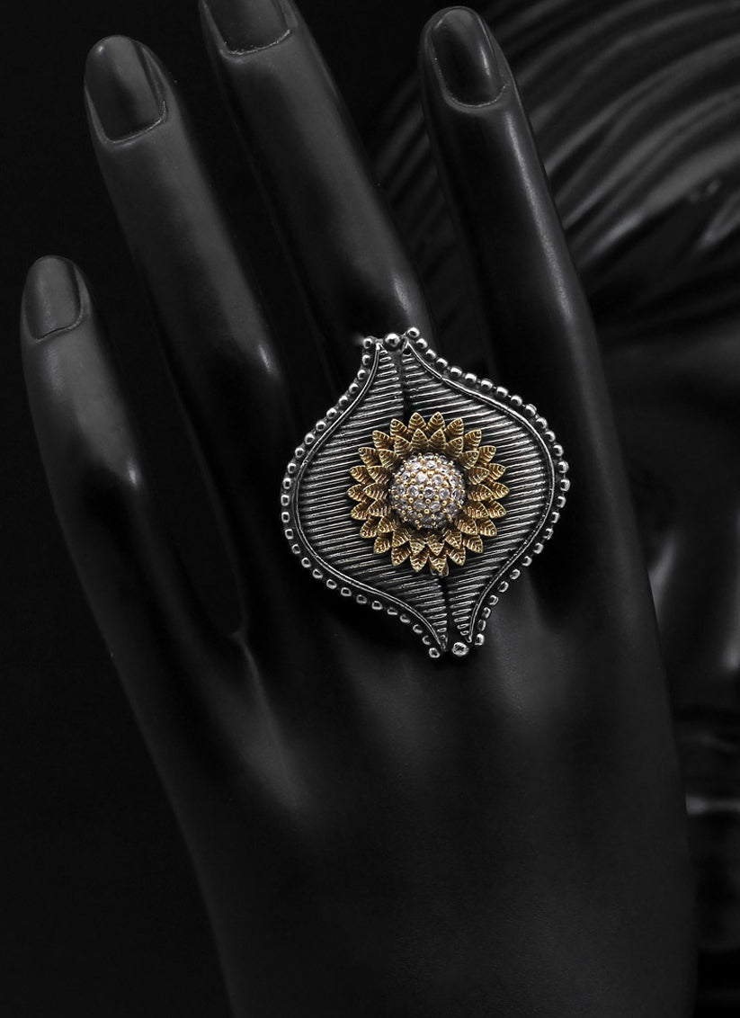 White Premium Oxidised Rings