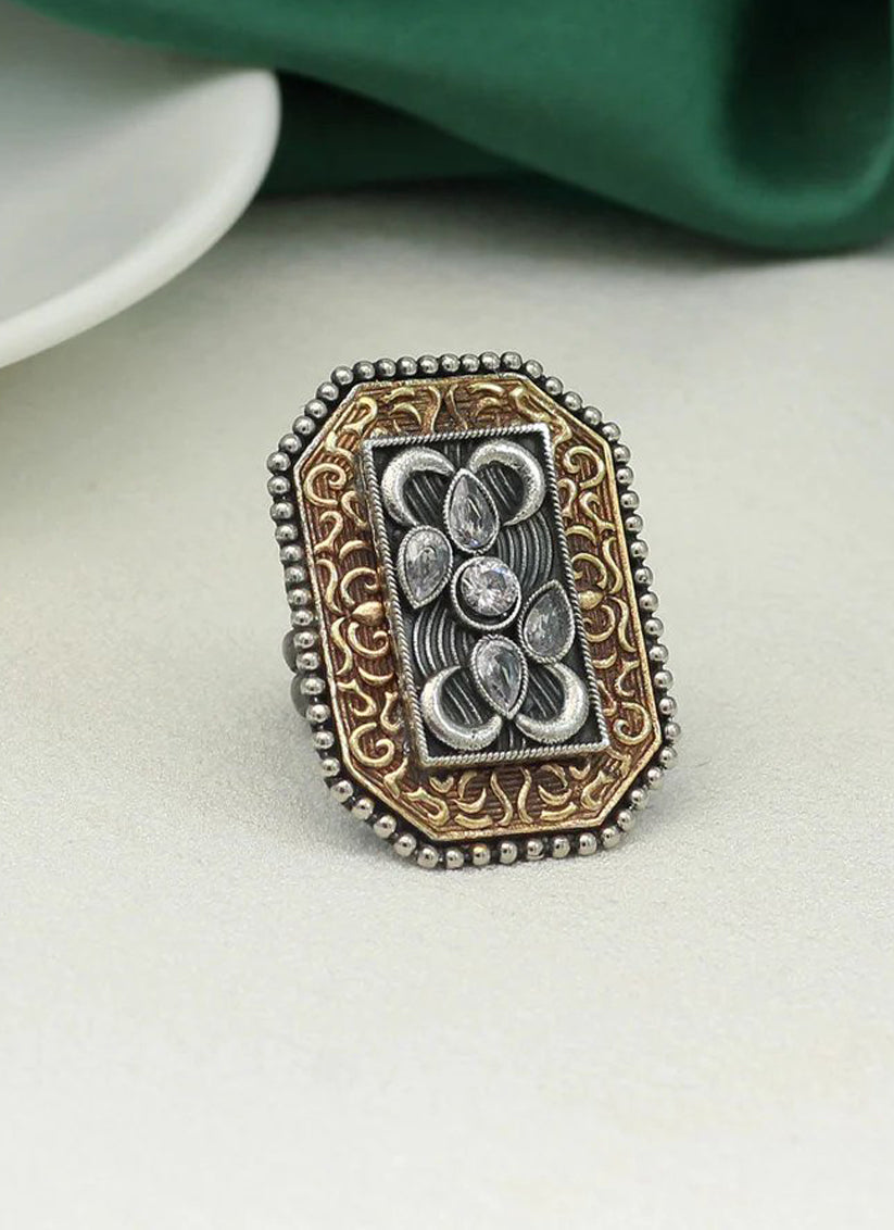 White Premium Oxidised Rings