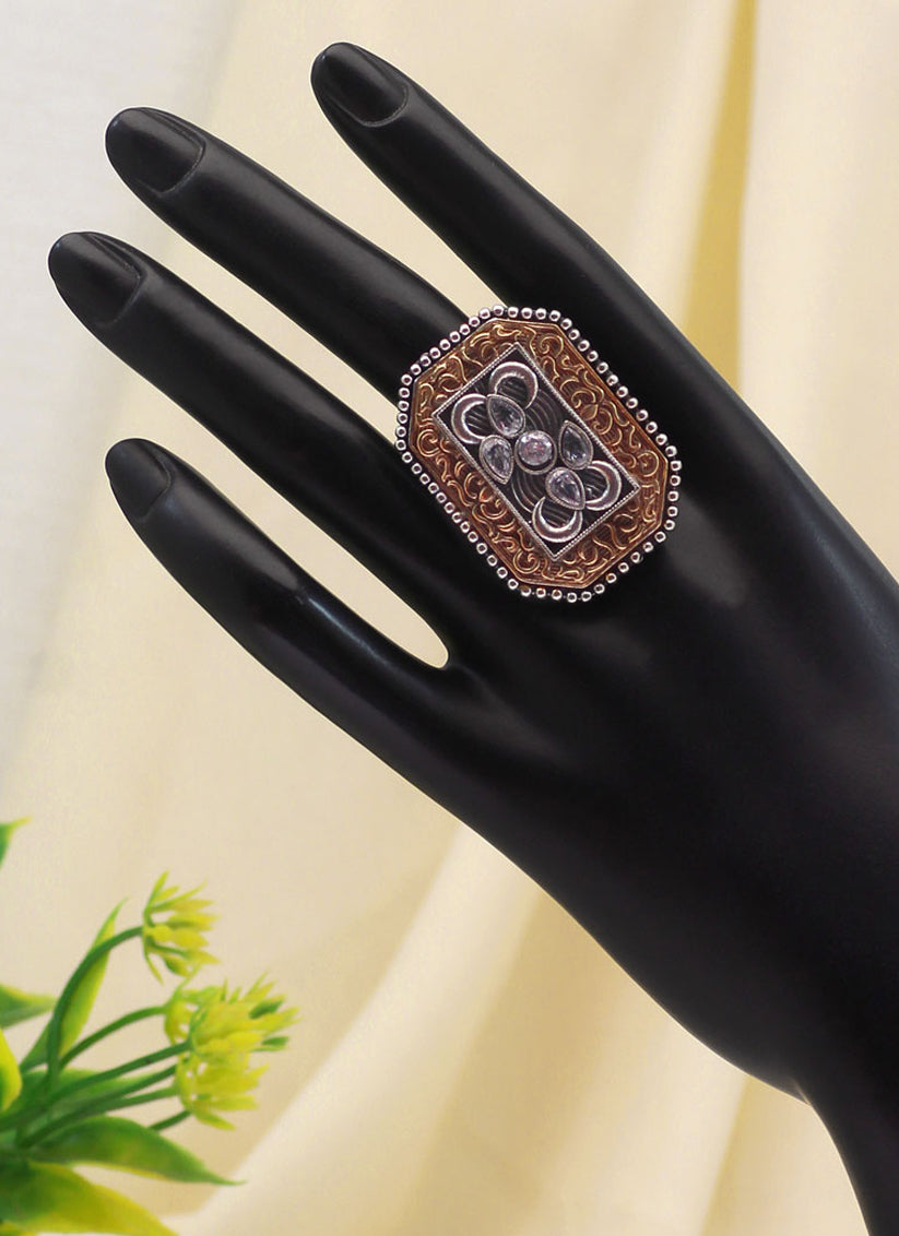 White Premium Oxidised Rings