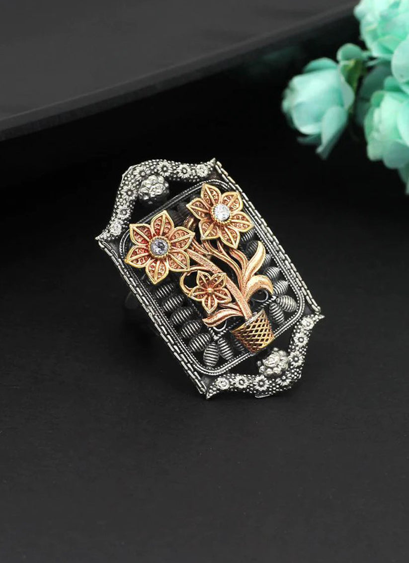 White Premium Oxidised Rings