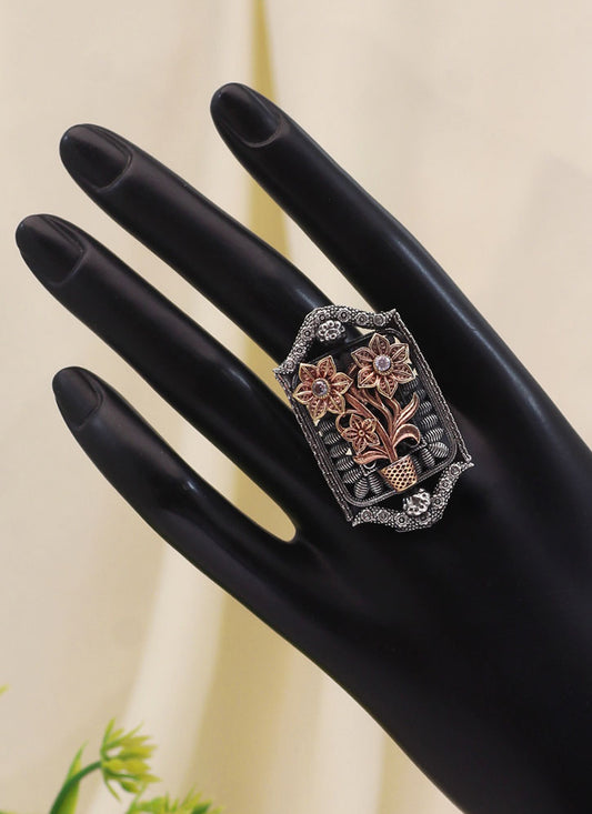 White Premium Oxidised Rings