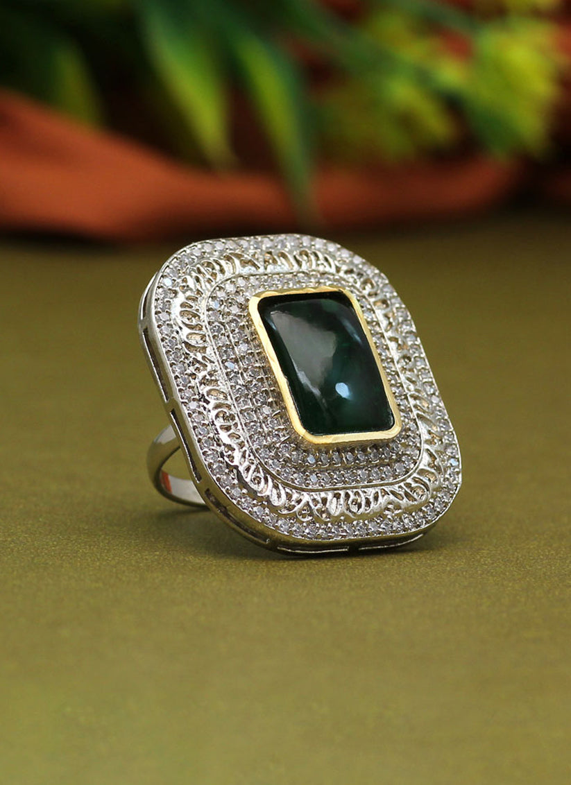 Green Premium American Diamond Rings