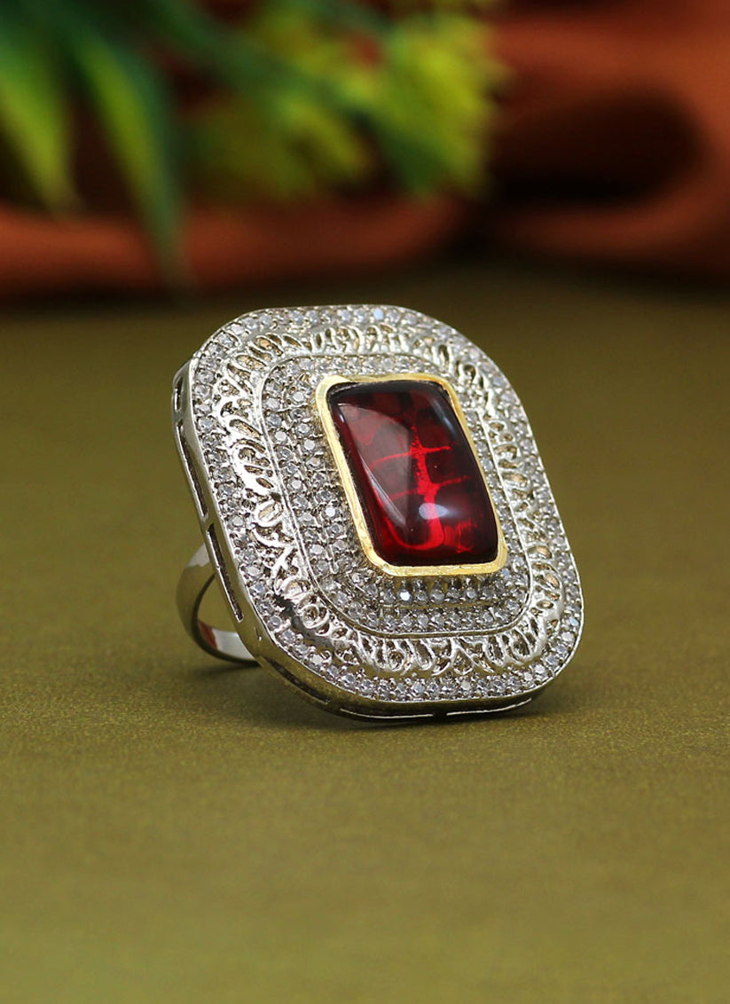 Maroon Premium American Diamond Rings