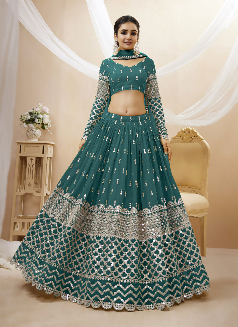 Green on sale ghagra choli